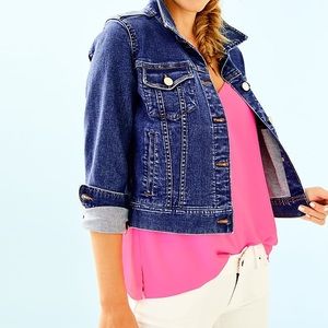 NWOT Lilly Pulitzer Seaspray Jean Jacket